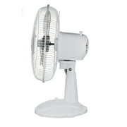 Mainstays 12 3-Speed Oscillating Table Fan, FT30-8MBW, New, White