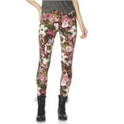 Angle View: Aeropostale Juniors High Waisted Floral Jeggings