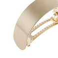 thumbnail image 2 of Clip de cabellero brillante de moda pinza para el cabellero de Primavera de Metal semicírculo con cola accesorios para el cabello para mujeres - De Oro dorado Yinane Pinza de pelo de cola de caballo grande, 2 of 2