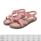 thumbnail image 2 of Zapatos bohemios para caminar zapatos de verano con flores de diamantes de imitación sólidos para mujeres y niñas, 2 of 9