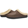 thumbnail image 3 of Needbo Men's Moccasin Slippers Fleece Fuzzy Lined House Shoes with Memory Foam Non-slip Rubber Sole, Coffee Size 13-14, 3 of 8