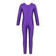 thumbnail image 5 of Miutii Kids Boys Girls Full Bodysuit Gymnastics Dance Unitard Leotard Jumpsuit Ballet Dance Halloween Dance Costumes Purple 7-8, 5 of 7