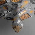 thumbnail image 3 of Gray Background Basketball Elements Pattern Rectangle Tablecloth 60"x84",Waterproof Polyester Rectangle Table Cloth, Wipeable Spillproof Polyester Tablecloth for Dining, Camping, Indoor and Outdoor, 3 of 5