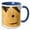 Blue/White, variant on 3drose, Balalaika - String, Wooden Folk Musical Instrument, 11oz Two-tone Green Mug