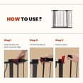 thumbnail image 5 of EDX 30" Height Walk Through Dog Gate, Pressure Mounted with Auto-Close and Hold-Open Features, Fits 29.1–38.5 Inch Openings, Black, 5 of 6