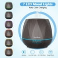 thumbnail image 3 of 550ml Essential Oil Diffuser, Daroma Upgraded Remote Control 6 in 1 Aromatherapy Ultrasonic Cool Mist Humidifier, 7 Color Changing Mood Lights & Waterless Auto-Off for Home Office Gift,, 3 of 7