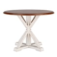 thumbnail image 2 of SEI Furniture Barrisdale Farmhouse Round Dining Table in Brown and White, 2 of 9