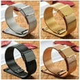 thumbnail image 3 of Rosnek Watch Band Strap Stainless Steel Mesh Strap Belt Hang Buckle Clasp 14 - 22mm 4 Colors Men Women Replacement Strap, 3 of 4