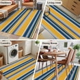 thumbnail image 5 of 3'x5' Area Rugs, Yellow Blue Striped Indoor Outdoor Area Rug for Living Room Bedroom, Farmhouse Vintage Stripe Washable Bathroom Rugs Kitchen Floor Carpet Mats Home Decor Aesthetic, 5 of 8