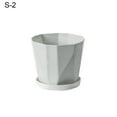 thumbnail image 2 of Vnanda Plant Flower Pots Indoor Plastic Planters with Drainage Hole and Tray Modern Planting Pots Great for Plants, Herbs, African Violets, Foliage Plants, Crafts Home Decorations, 2 of 7