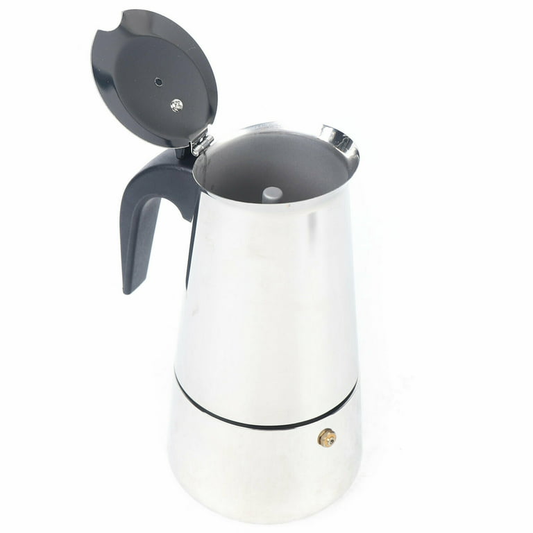Stainless Steel Stovetop Italian Coffee Maker Espresso 9 Cup Moka Pot – Luv  Muggs