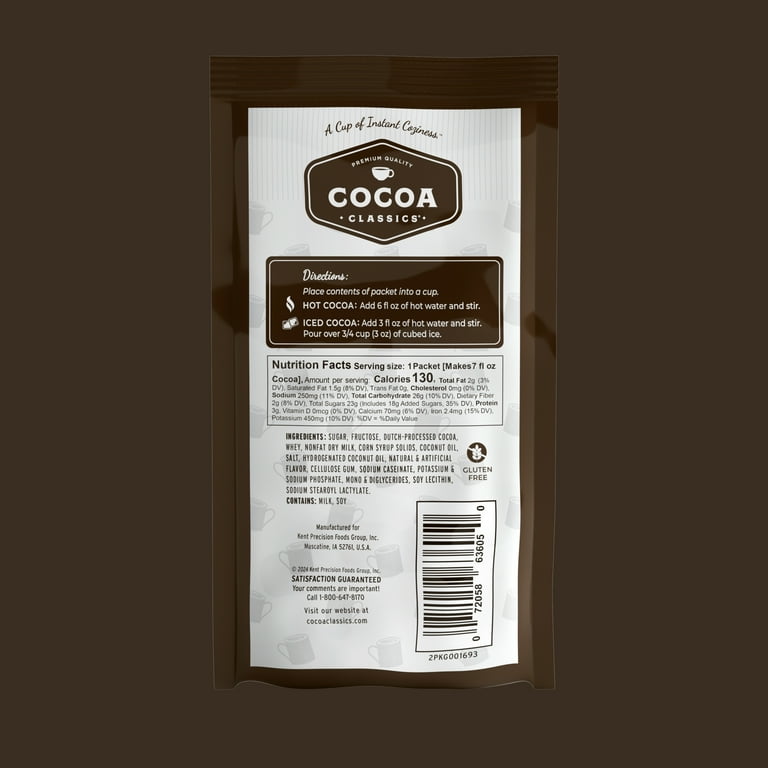 Cocoa Classics Dark Chocolate Cocoa Mix Hot Chocolate Made with