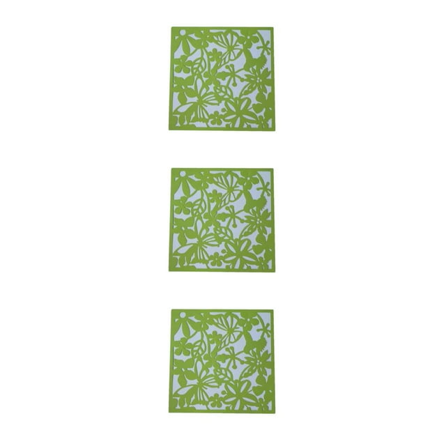 ZheElen 4piece Lightweight Hanging Divider Screens For Versatile Space Foldable Green Butterflies 3Set
