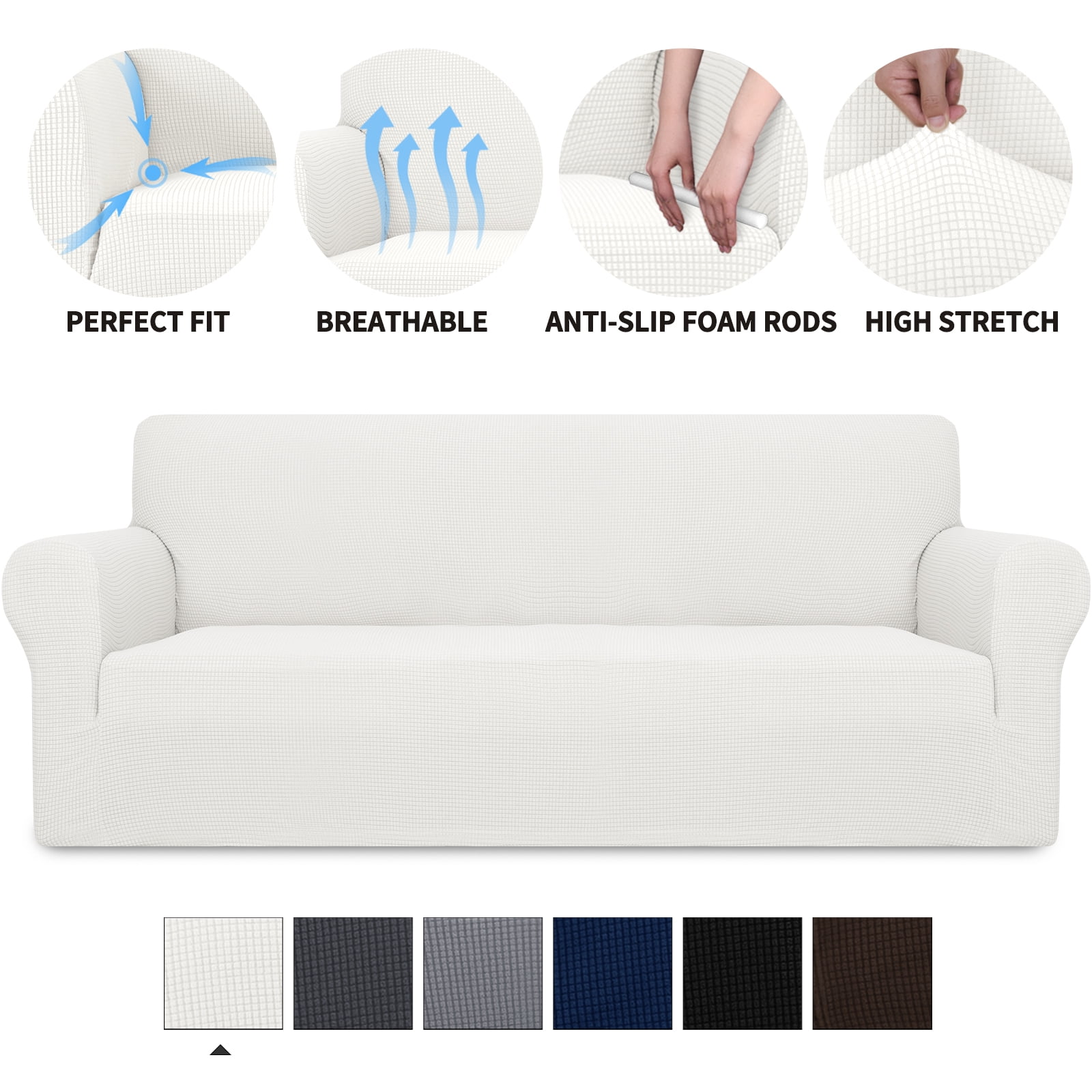 YEMYHOM Super Stretch Sofa Slipcovers Non Slip Couch Cover (XL Sofa