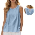 thumbnail image 2 of ChoXxx Women's Plus Size Sleeveless Loose Fit Camisole Tank Summer Light Blue S, 2 of 7