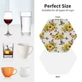 thumbnail image 6 of Yiaed Bird Sunflowers Print Leather Coasters for Drinks - Cup Coasters Coffee Table Kitchen Table Bar, Home & Office Gifts Handmade Drink Coasters-Hexagon, 6 of 6