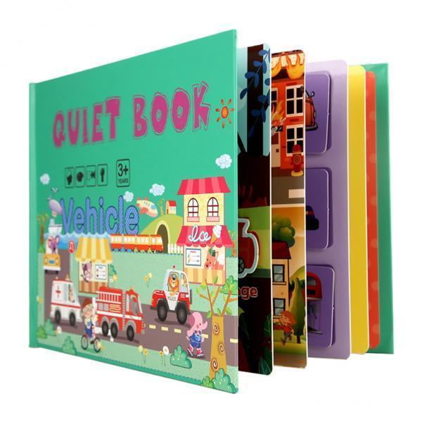 2x Juguetes Montessori, Juguetes Sensoriales para La Primera Infancia, Desarrollo de Habilidades Motoras Finas, Libro Ocupado para Niños Pequeños, Niñ Zulema Libro tranquilo