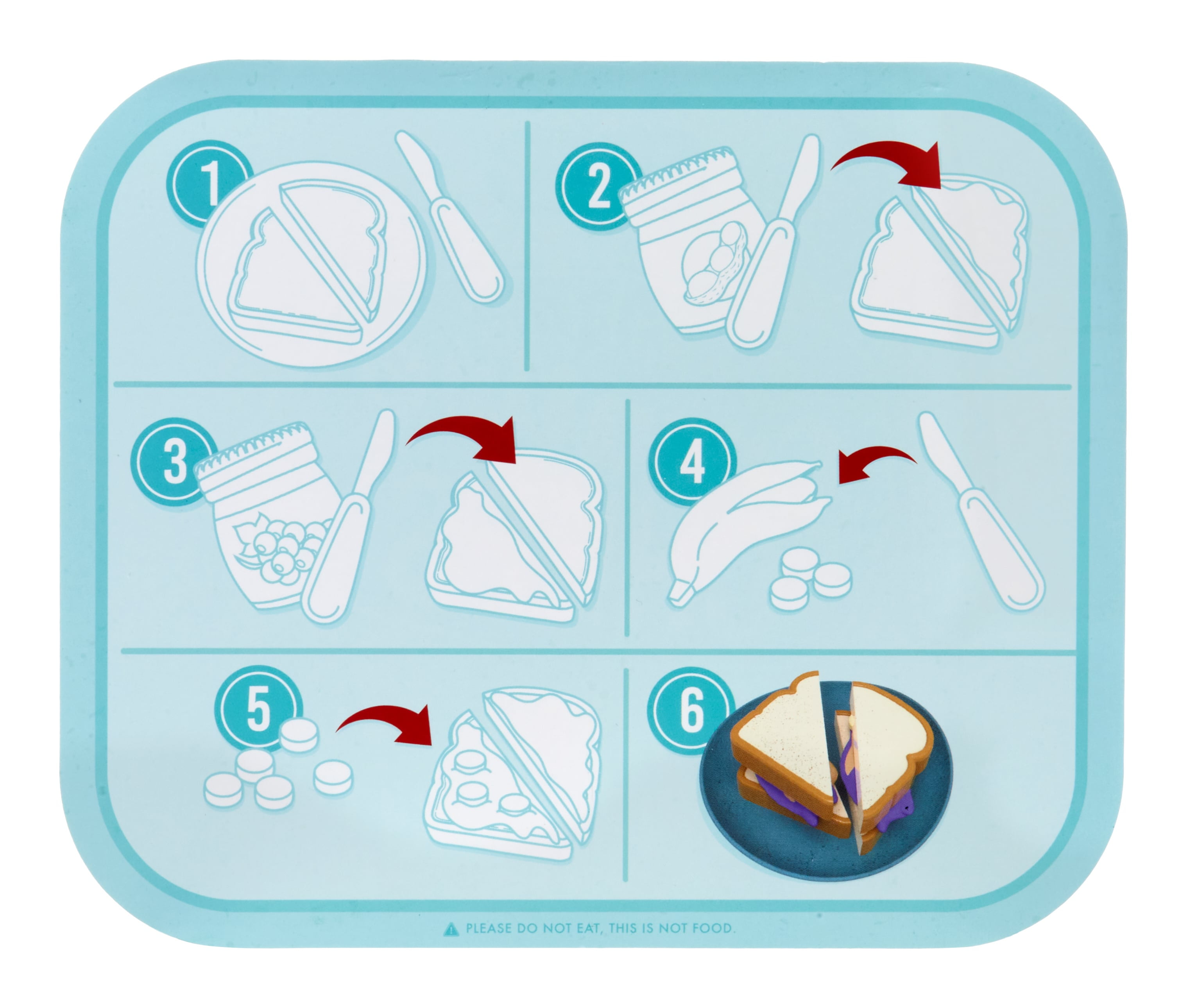 Little Tikes Creative Chef Peanut Butter & Jelly Kit with Make-It Mix Play Sand, 10 Accessories, Realistic Pretend Play Sandwich Maker, Boys, Girls, Ages 3+