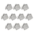 thumbnail image 1 of 200uds Cinta Engarzado Abrazadera Extremos Unique Bargains Plata Blanco 8mm, 1 of 7