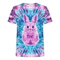thumbnail image 4 of Enjoytime Shirts for Women Easter Bunny Graphic Crewneck Shirt Casual Funny Short Sleeve Tee Tops, 4 of 5