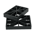 thumbnail image 1 of Skateboard Old School Riser Pads 1/2" (12mm) Set of 2 Risers Black Hard Plastic, 1 of 4