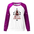 thumbnail image 4 of WXLWZYWL Christmas Shirts for Women 2024 Raglan Sleeve Funny Xmas Tree Print Cute Santa Graphic Sweatshirts Loose Fit Pullover, 4 of 4