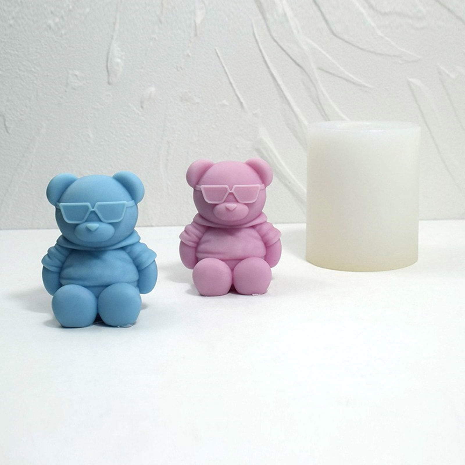 Bear Shaped Silicone Molds for Soap Table Ornaments Gypsum Decorations, Epoxy Resin Silicone Molds