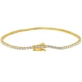 thumbnail image 2 of Dimaya Fine Jewelry 14K Yellow Gold 1.8-mm Round-cut Cubic Zirconia Tennis Bracelet, 2 of 6