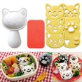 thumbnail image 1 of DIY 3D Cat Bento Rice Ball Mold Sushi Chocolate Sandwich Cutter Mould Maker Tool, 1 of 10