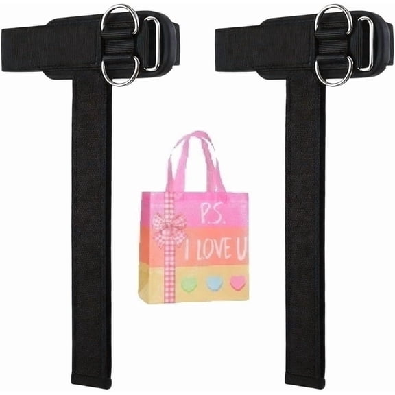 2 Pack Weightlifting Straps with D Ring - Adjustable Wrist Straps for Enhanced Grip, Suitable for Gym Deadlift Strength Training Men & Women   Z