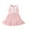 Pink, variant on Odeerbi Princess Dresses For Girls Toddler Kids Lace Ribbed Sleeveless Dress Bowtie One-piece Dress Pink