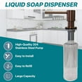 thumbnail image 6 of Strictly Sinks Contemporary Liquid Soap Dispenser - Stainless Steel Dish Soap Refillable Dispenser, 6 of 10