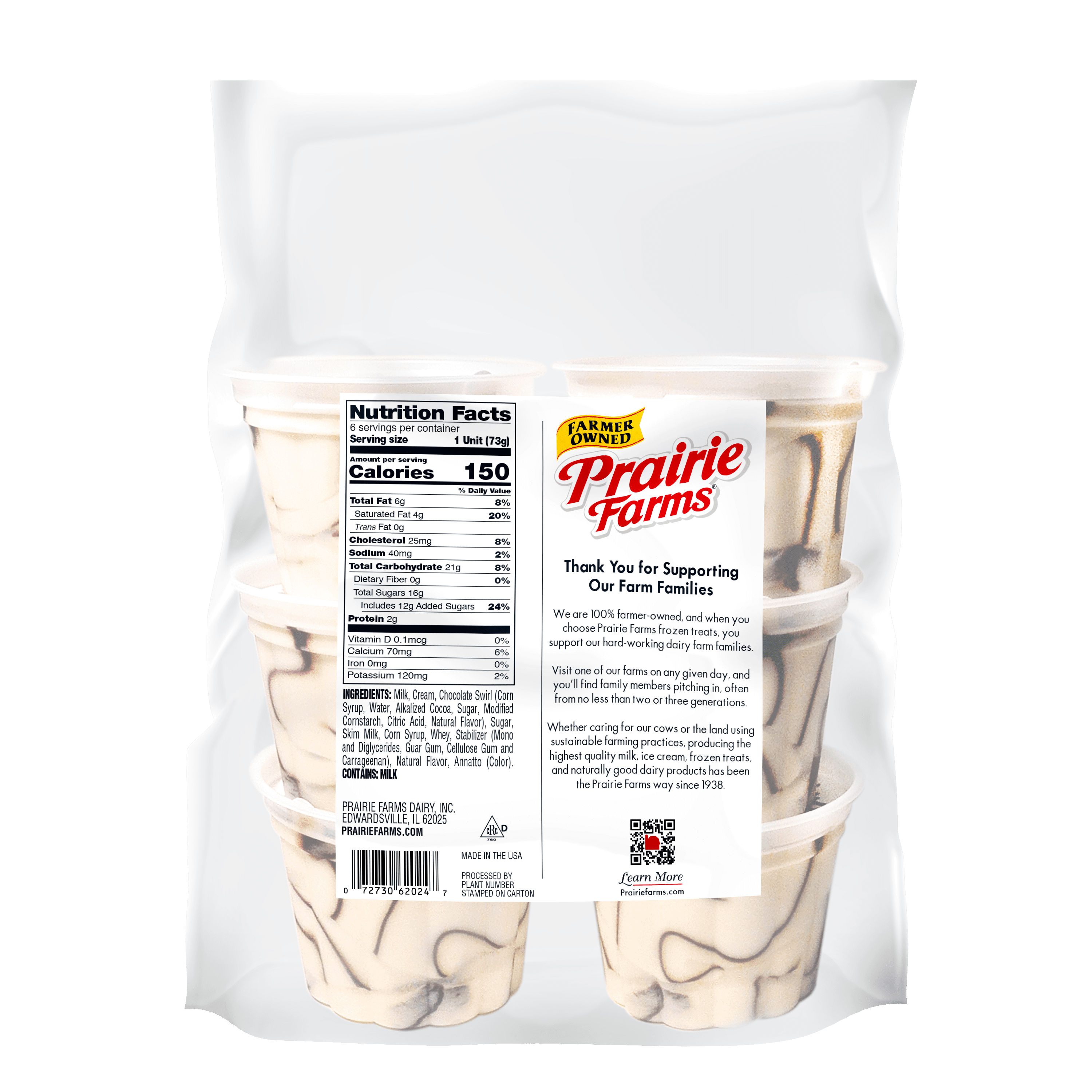 Prairie Farms Dairy Chocolate Sundae Cups, 4 oz, 6 Count - Walmart.com