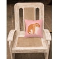 thumbnail image 2 of Carolines Treasures BB7962PW1414 English Lop Rabbit Pink Check Fabric Decorative Pillow, 14 x 14 in., 2 of 4