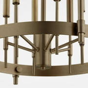 863-6-81-Quorum Lighting-Hamilton - 6 Light Entry Foyer-21 Inches Tall and 24 Inches Wide-Dark Brass Finish -Traditional Installation