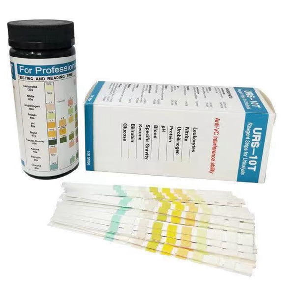 Urine Test Strips 10 Parameter, 100 Count At-Home Urinalysis Kit for pH Glucose Protein Blood Ketone Testing, Easy-to-Use Dipstick Tests for Health Monitoring