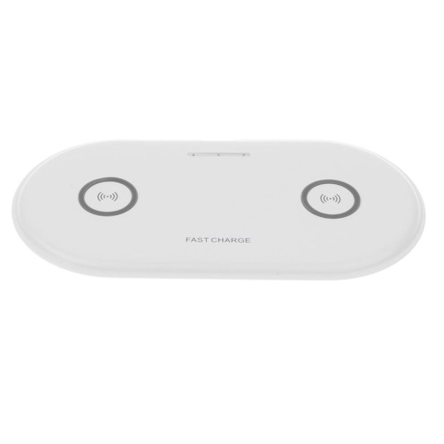 Pad de cargador inalámbrico dual Muelle De Carga Rápida Del Inalámbrico Dual QI De 5W Para El Teléfono Fanmusic Pad de cargador inalámbrico dual