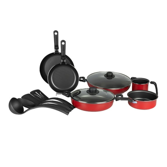Batería de Cocina Ekco de Aluminio Rojo 12 piezas