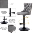 thumbnail image 5 of AOOWOW Swivel Velvet Barstools Adjusatble Seat Height from 25-33 Inch, Modern Upholstered Chrome base Bar Stools Set of 2, 5 of 7