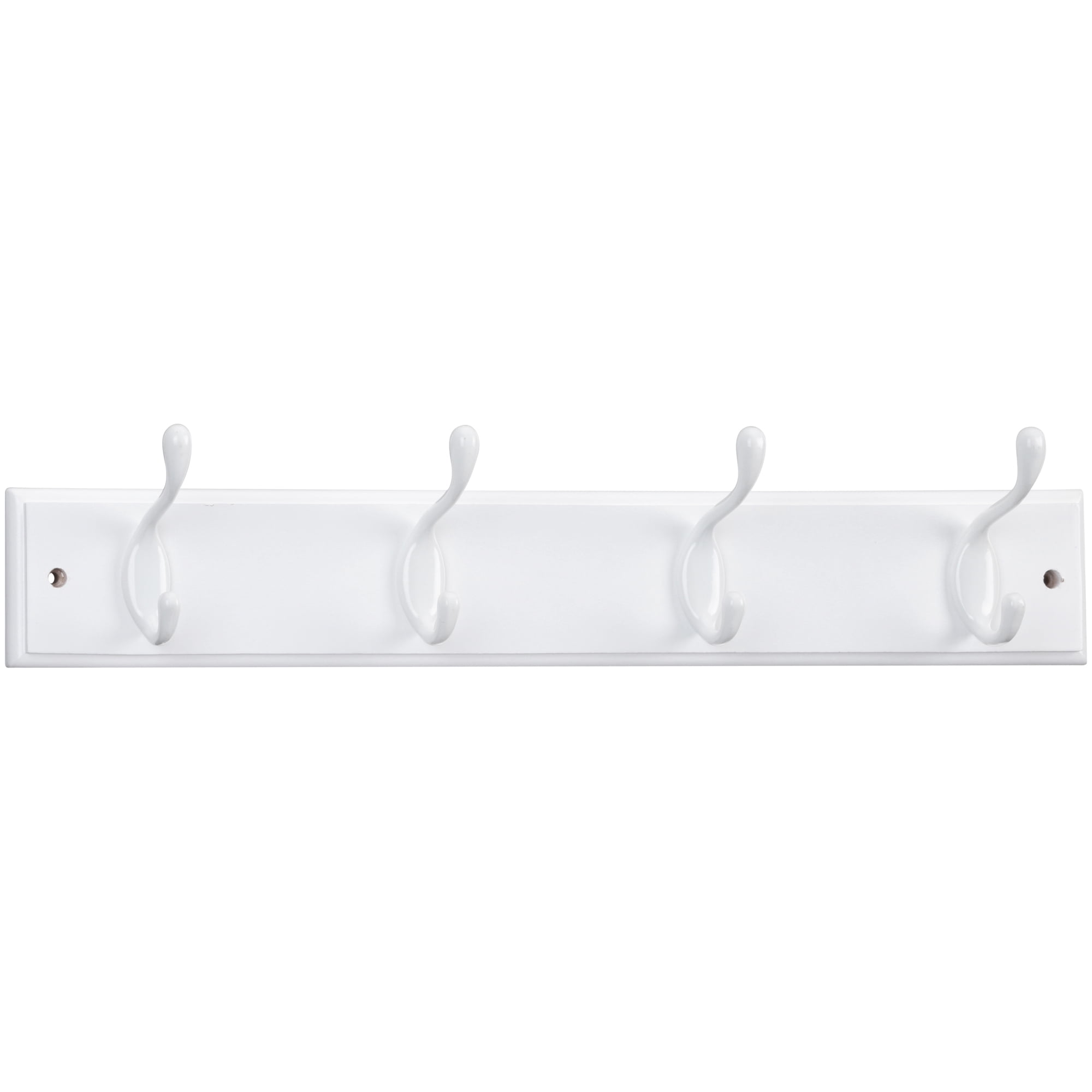 Mainstays 4-Hook 27 In. Hook Board With 30 Lb Holding Capacity, White 