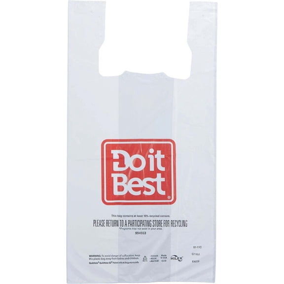 Do it Best Standard T-Shirt Shopping Bag (1000-Pack) 90287