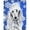 White, variant on Black Standard Poodle Winter Snowflakes Flag Garden Size