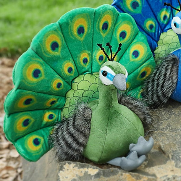kusrkot Stuffed Animal Peacock Toy Adorable Soft Green Walmart