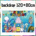 thumbnail image 3 of Sponge-Bob Birthday Decoration Sponge Baby Disposable Tableware Plate Tablecloth Napkin Balloon Baby Shower Kids Party Supplies, 3 of 5