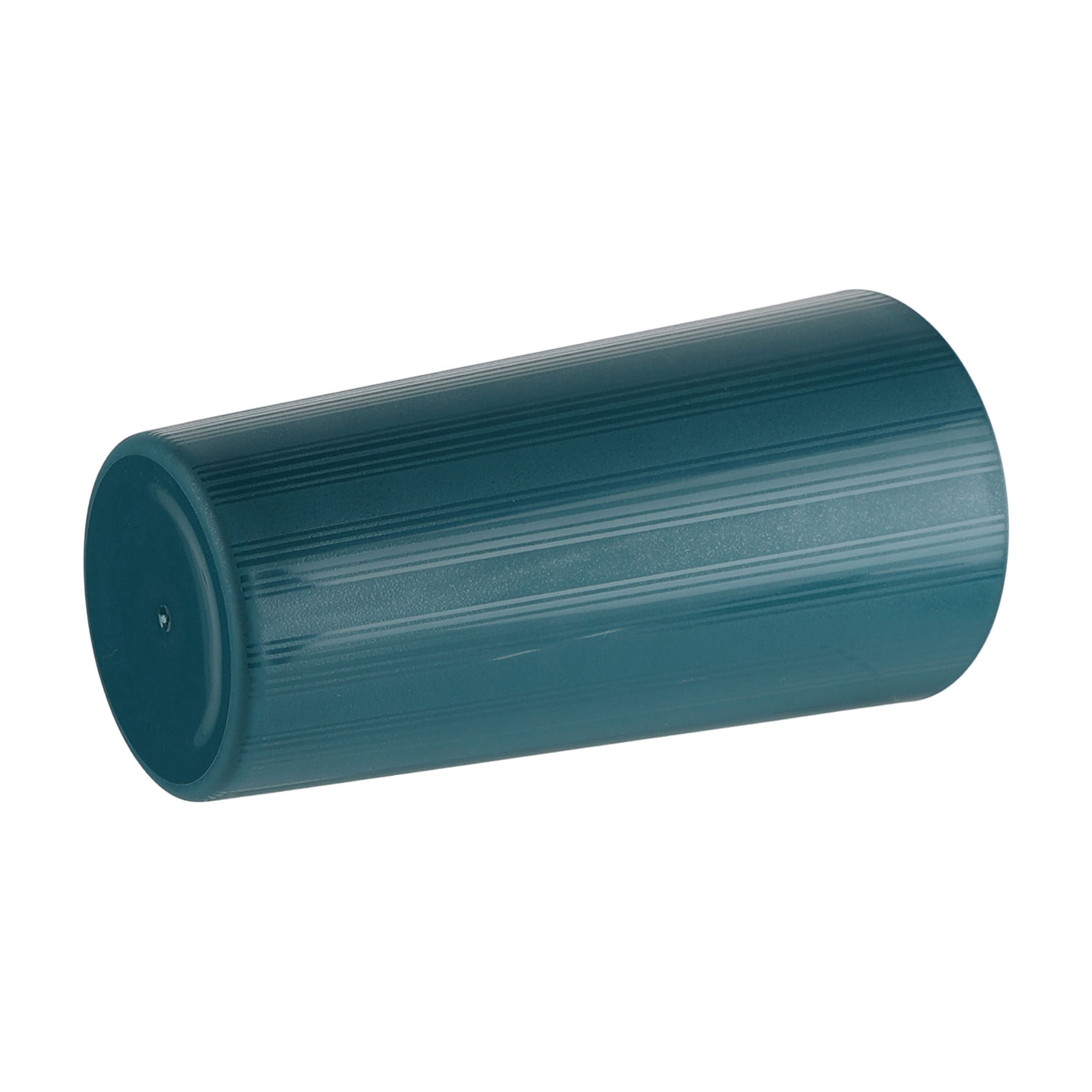 Assiette ronde en plastique bleu Mainstays, avec motif à rayures gravées, 26,7 cm (10,5 pouces)