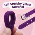 thumbnail image 6 of Miaocao 2 Pack Diamond Cat Collar with Bells and Safety Belt, Adjustable Soft Velvet Kitten Collar with Bling Heart Jewelry, Cute Purple & Pink Cat Collars for Girls & Boys(Neck Girth 8"-10"), 6 of 7