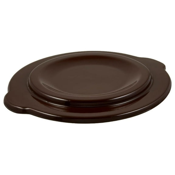 3 Gallon Stoneware Crock Cover - Brown - Fermenting Lid for Pickling Crocks - Food Safe Lead-Free Glaze - Pantry & Kitchen Storage - Made in Ohio, USA