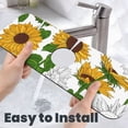 thumbnail image 6 of Pofeuu Plump Sunflower And Sketch Print Splash Guard for Sink Faucet Sink Gadgets-Splash Guard Behind Faucet Drip Catcher for Kitchen, Bathroom,Sink Mat, 6 of 7