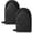 Black-cotton (2 Count), variant on Mini Oven Mitts, 2 Count Small Oven Mitt 220℃/428°F Heat Resistant with Non-Slip Surface and Hanging Loop Mits, Kitchen Mittens Oven Mitts, Kitchen Gloves for Oven, Baking and Grilling