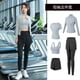 thumbnail image 1 of Conjunto de Yoga y Fitness para mujer, ropa atlética de entrenamiento, camisa de manga larga, sujetadores de gimnasio, mallas de cintura alta, ropa deportiva ajustada, 1 of 5